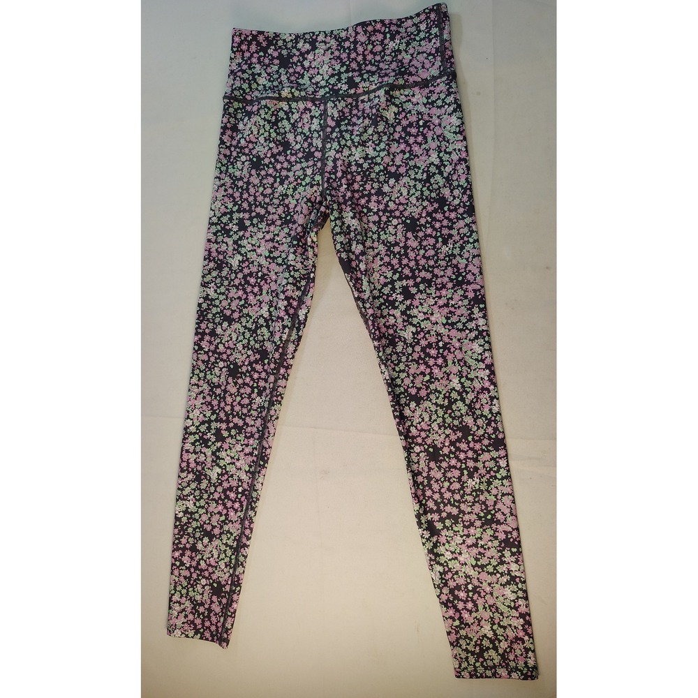 Sage Collective Womens Floral High Waisted Leggings Pink Green Black Size S